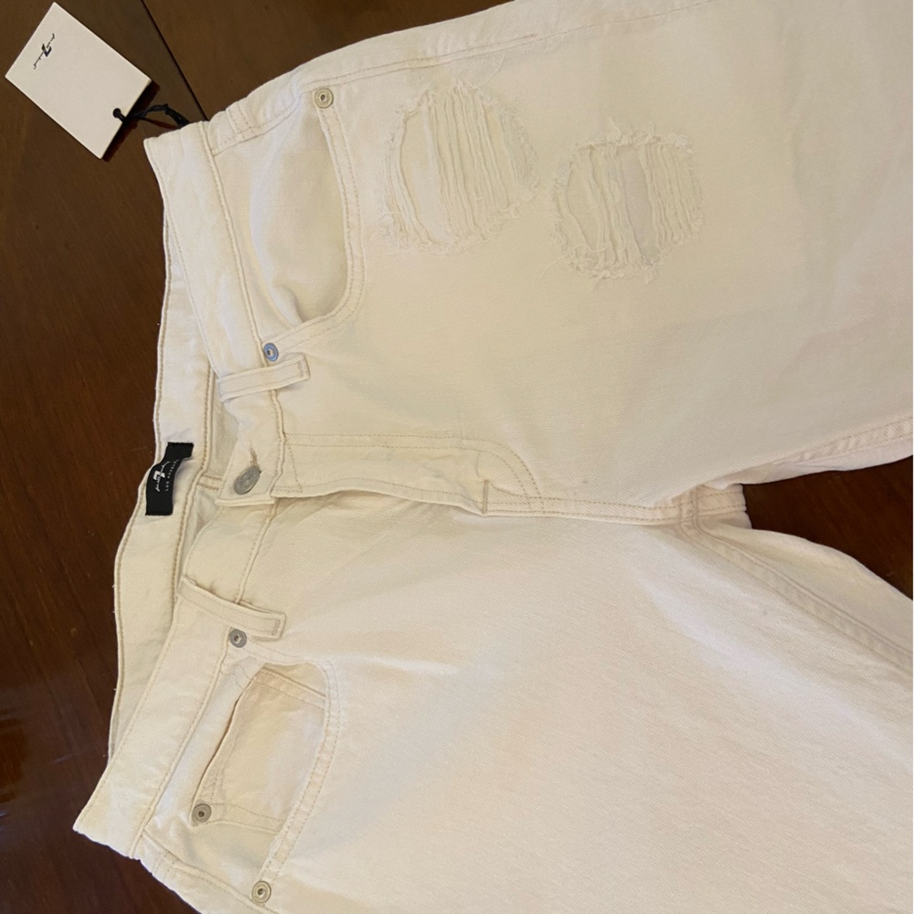 7 for All Mankind Men’s White Jeans Premium Unworn Sz 32 - Picture 6 of 9